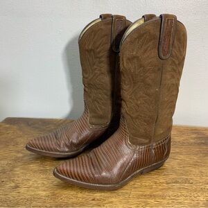 Vintage cowboy leather boots